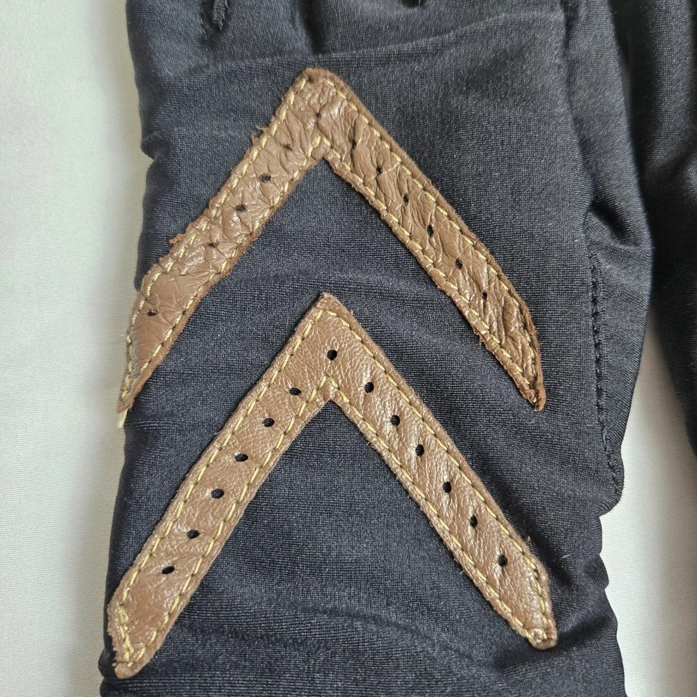 Aris isoToner WarmUps Stretch Driving Gloves Black Brown Chevron One Size Vtg